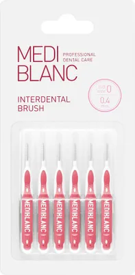 Image de Brosse interdentaire I-formée 0,4 mm rose 6 pièces