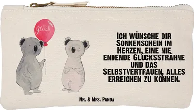 Produktbild von Mr. & Mrs. Panda Kosmetiktasche Koala Luftballon Größe S Klein - Weiß - Geschenk, Kulturbeutel, Party, Federtasche, Kulturtasche, Federmappe, Geburtstag