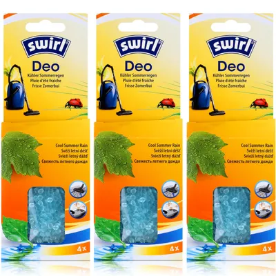 Produktbild von Swirl Deo für Staubsauger Kühler Sommerregen - 4 Beutel (3er Pack)