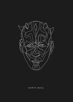 Produktbild von Poster Star Wars Lines Dark Side Maul 50x70 cm