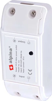 Image de alpina Smart Home - Interrupteur intelligent - 230V/10A - montage dans le câble - réglage de l'horaire - alpina Smart Home App - Google Home - Amazon Alexa