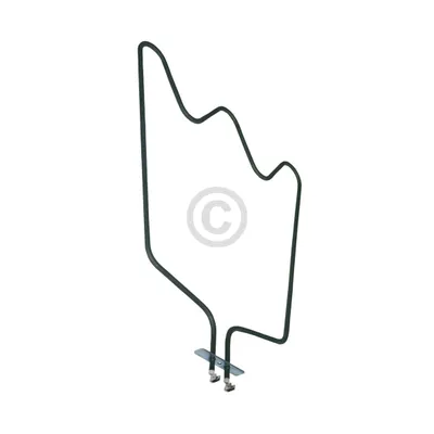 A single oven heating element viewed from a slightly diagonal front angle against a white background.