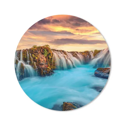 Produktbild von MuchoWow® Mauspad Mousepad Wasserfall - Landschaft - Wolken - Natur 50x50 cm - Mousepads - Maus Mat - Pad - Mausunterlage - Vinyl