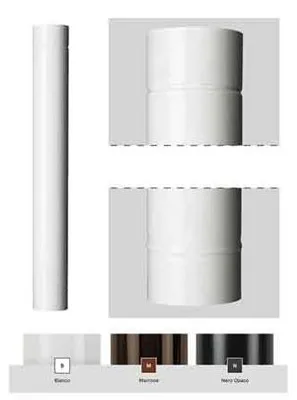 Obrázok produktu pre SMALTOVANÁ RÚRA PRE KACHLE NA DREVO „CLASSIC“ Ø 150 mm – 100 cm – farba čierna