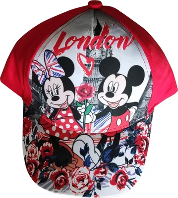 Immagine prodotto di Cappellino Disney Minnie e Topolino a Londra Cappellino base per bambini rosso, taglia 54