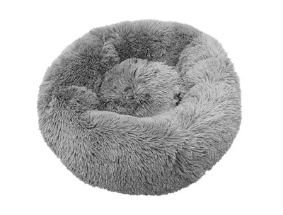 Image de Nobby, coussin douillet en forme de donut, modèle "ESLA", couleur gris foncé, dimensions : diamètre 50 cm x hauteur 20 cm