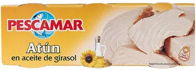 Zdjęcie produktu dla Pescamar Atún Tonijn w Zonnebloemolie 3x80g, 240g, Hoogwaardige Tonijn
