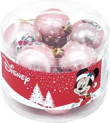 Produktbild von ARDitex WD14012 Packung mit 10 Bällen Weihnachtsbaum Durchmesser 6cm. Disney-Minnie.