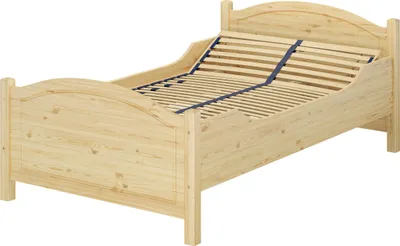 Produktbild von Seniorenbett extra hoch 120x220 Überlänge Massivholz Gäste Zubehör wählbar V-60.40-12-220Federholzrahmen inkl.