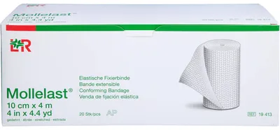 Immagine prodotto di Benda elastica di fissaggio Mollelast 10 cm x 4 m, confezione da 20 pz
