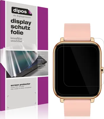 Produktbild von 2x Schutzfolie für Kalinco CS201C Smartwatch klar Displayschutzfolie Folie Display Schutz dipos