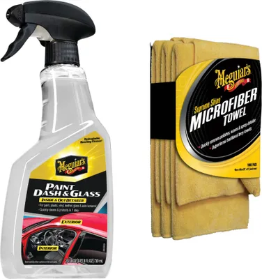 Produktbild von Meguiar's® Paint Dash & Glass Detailspray + Supreme Shine™ Microfibre Towels