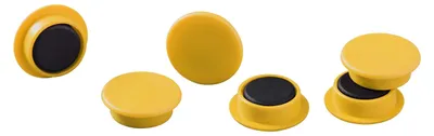 Produktbild von DURABLE Magnete Ø 21 mm Industrieverpackung 20 St., 475204 gelb