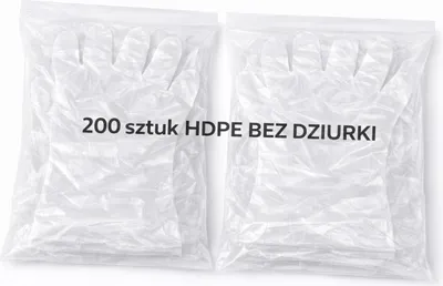 Obrázek produktu pro Rukavice HDPE, průhledné, bez otvoru, 200 ks