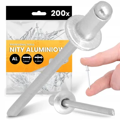 Obrázek produktu pro TRCR Nity zrywalne 4,8x6,4 mm hliníkové pozinkované 200 ks