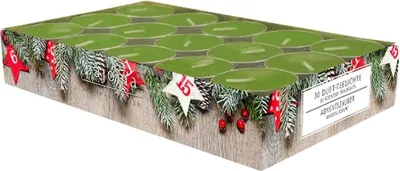 Produktbild von 30er Pack Duft Teelichter ADVENTSZAUBER rot D. 3,5cm Pajoma