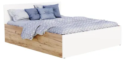 Produktbild von FurnitureByJDM Bett 180 x 200 cm mit Stauraum – Doppelbett mit Bettkasten Eiche Craft / Weiß
