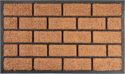 Zdjęcie produktu dla Wycieraczka MagicHome RBC 124, do drzwi, Brickwall, 45x75 cm, guma/kokos