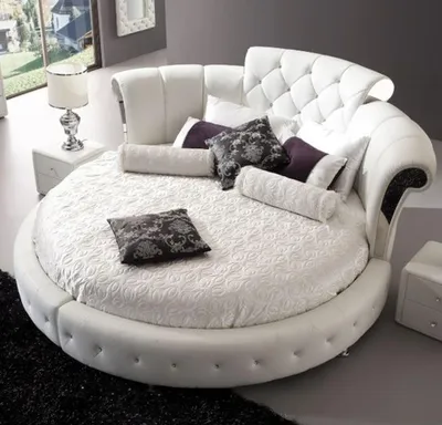 Produktbild von Chesterfield Bett Luxus Betten Runde Design Hotel Round Bed Schlafzimmer Hotel