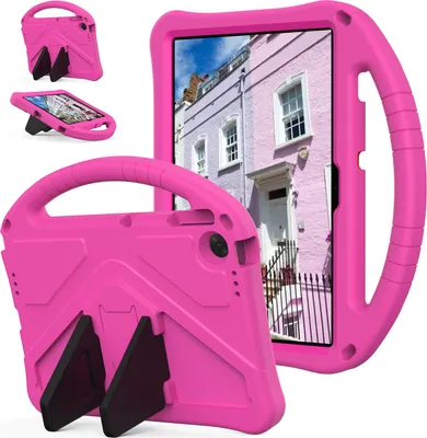 Immagine prodotto di Custodia per bambini per Lenovo Tab 10.1'' TB-311/WIFI 10.1 2025, custodia antiurto leggera in EVA con supporto pieghevole e maniglia Rosa