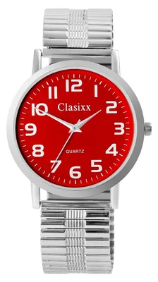 A close-up, studio shot of a wristwatch against a white background.