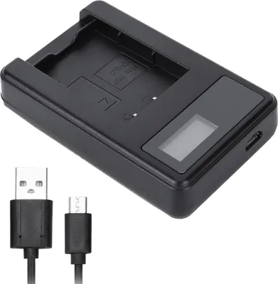 Obrázok produktu pre ZJchao nabíjačka, plastová s LCD displejom Nabíjačka pre digitálny fotoaparát