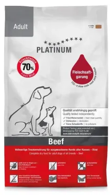 Obrázok produktu pre PLATINUM Krmivo pre dospelé psy s hovädzím mäsom - polomokré - 1,5 kg