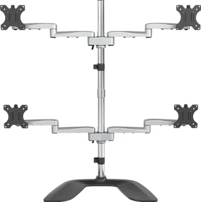 Immagine prodotto di StarTech.com ARMQUADSS supporto da tavolo per Tv a schermo piatto 81,3 cm (32") Nero, Argento Scrivania