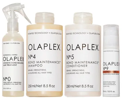 Produktbild von Olaplex Set No. 0, 4, 5 & 9 – Reparatur Haarpflege Set mit Serum