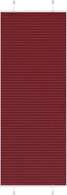 Image de Store plissé rouge bordeaux 75x200 cm largeur du tissu 74,4 cm