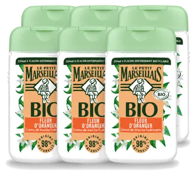 Produktbild von 6 x Le Petit Marseillais Duschgel Orangenblüte - 250 ml - Vorteilspackung - 6 Stücke