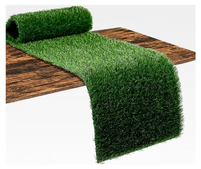 Produktbild von Tischläufer aus Kunstrasen, 36 cm x 122 cm, Tischdecke für Ostern, Kunstgras Tischmatte für Fußballfeiern, Hochzeiten, Geburtstagsfeiern, Bankette, Gartenpartys, Dekoration