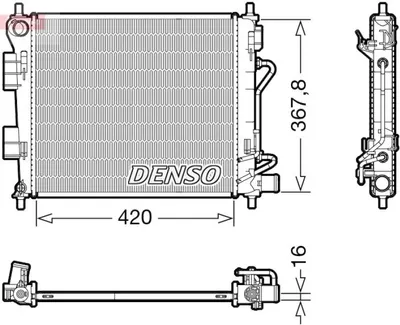 Produktbild von DENSO DRM41018 Kühler Wasserkühler Motorkühler für HYUNDAI i10 (IA)