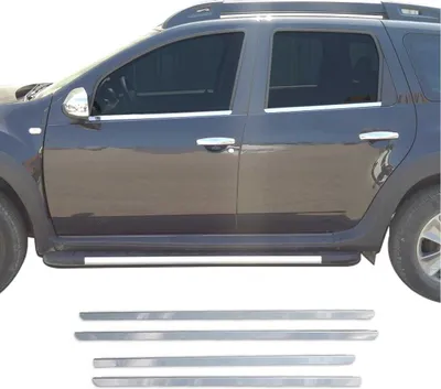 Zdjęcie produktu dla Listwy okienne do Dacia Duster 2010-2018 stal nierdzewna chrom 4szt