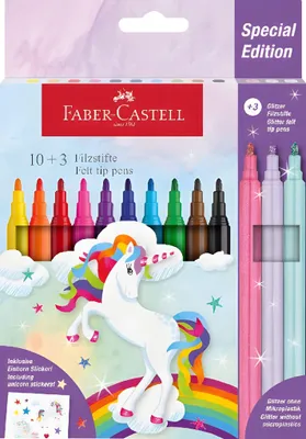 Produktbild von Faber-Castell 554213, 13 Stück(e), Gemischte Farben, Mehrfarbig, Rund, Tinte auf Wasserbasis