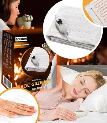 Obrázok produktu pre ELEKTRICKÁ OHRIEVAČ 150 x 80, VEĽKÝ, MÄKKÝ, TEPLÝ, BIELY, S DIAĽKOVÝM OVLÁDANÍM, JEDNOOSOBNÝ, S ČASOVACÍM SPÍNAČOM