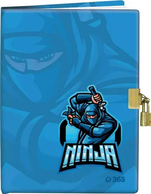 Immagine prodotto di Diario per bambini con chiave Ninja, 60 fogli, formato B6, Helma 365