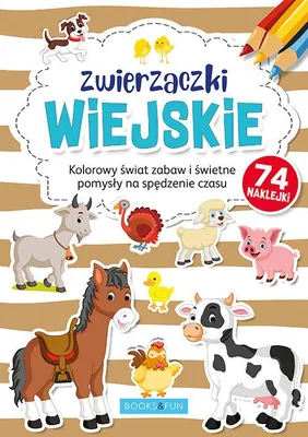 Obrázek produktu pro Kolorowanka z naklejkami Zwierzaczki wiejskie praca zbiorowa