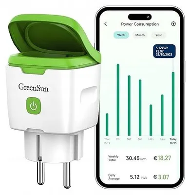 Obrázek produktu pro Zásuvka GreenSun WiFi chytrá 5v1 pro chytrou domácnost