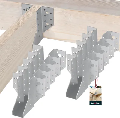 Obrázek produktu pro KOTARBAU® Sada 10 závěsů na trámy 38 x 110 mm Závěsy na trámy z pozinkované oceli Závěsy na trámy Těžké spojky na trámy Dřevěné spojky na trámy Dřevěné trámy