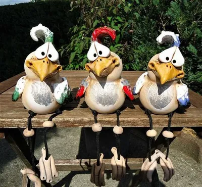 Produktbild von 3 Stück Hühnerdekoration Gartendekoration für draußen, Figuren, Keramik, Huhn, Tierfigur, Gartenstecker, keramische Figur, Handwerk, Ornament, Harz, Gartenfiguren und Gartenbilder, lustig