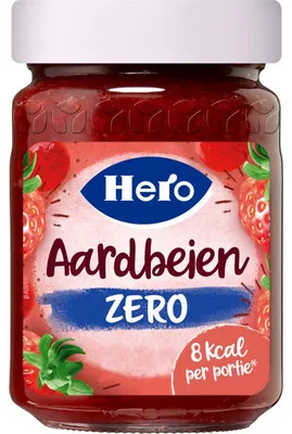 Immagine prodotto di Hero Jam Zero Strawberry 300g – marmellata di fragole senza zucchero, a basso contenuto calorico e senza zuccheri aggiunti