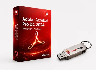 Produktbild von Adobe Acrobat Pro DC 2024 Vollversion / Windows / Kein Abo + USB-Stick