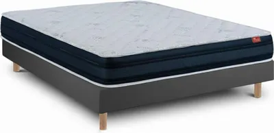Image de Ensemble Viscoflex et Sommier Noir - Matelas et Lit 150 x 200 cm