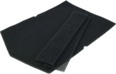 A black foam filter for a dryer.