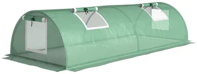 Produktbild von Foliengewächshaus, wetterbeständig, UV-beständig, Folientunnel, 200 cm x 80 cm x 45 cm, Grün