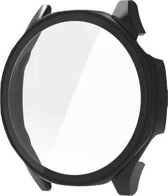Image de Pour Huawei Watch GT 5 46mm plastique Watch PC Housse + protection verre dur noir