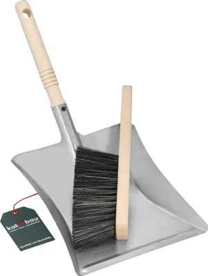 Produktbild von KOTARBAU® Kehrgarnitur 2 tlg. Kehrblech und Handfeger Kehrschaufel Handbesen Verzinkt Kehrset Kehrblech Kehrbesen Schaufel Besen Reinigung Holzgriff