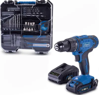 Produktbild von Scheppach 20V Bohrschrauber-Set C-DTB74/2-X IXES Akku 2.0 Ah 74-tlg.