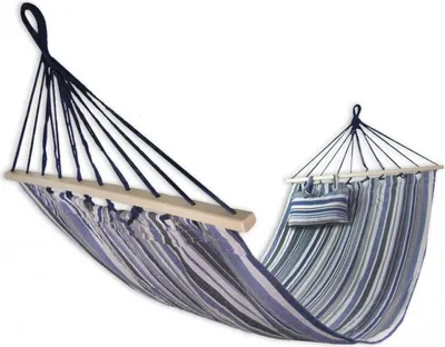 Produktbild von Schaukelnetz aus Baumwolle Sedco 200x80cm mit Verstärkung und Kissen grün/rot